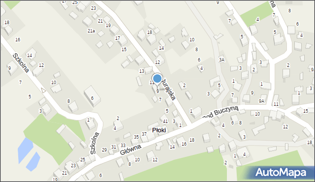 Płoki, Jurajska, 9, mapa Płoki