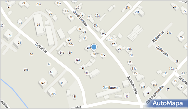 Poznań, Junikowska, 40, mapa Poznania