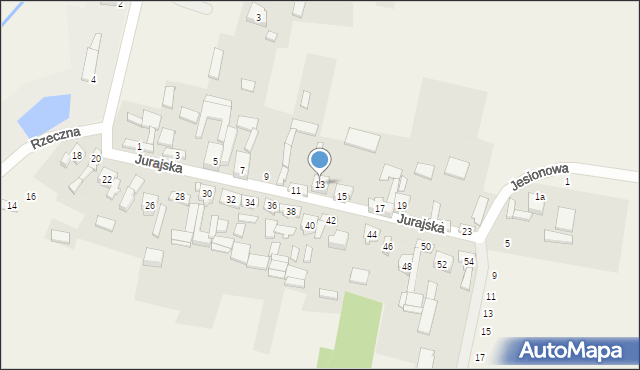 Przyłubsko, Jurajska, 13, mapa Przyłubsko