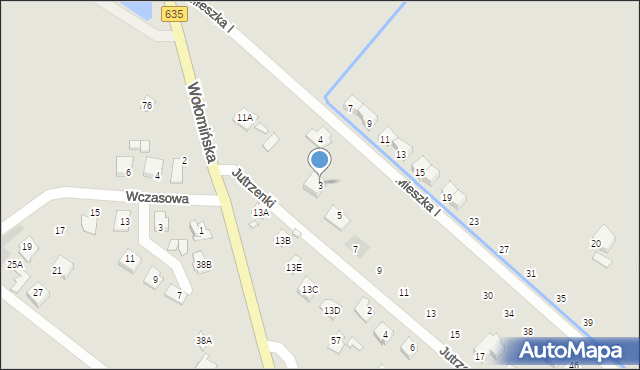 Radzymin, Jutrzenki, 3, mapa Radzymin