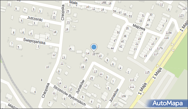 Ruda Śląska, Junaków, 12, mapa Rudy Śląskiej