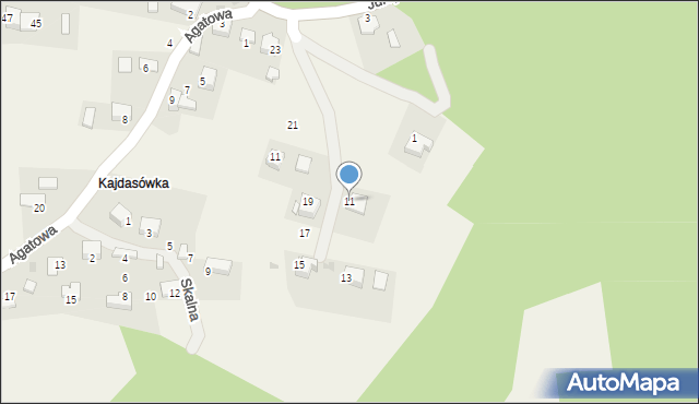 Rudno, Jurajska, 11, mapa Rudno