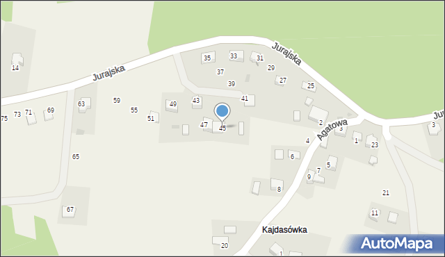 Rudno, Jurajska, 45, mapa Rudno