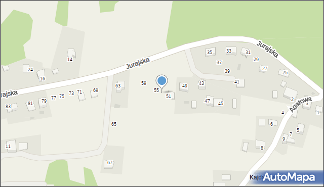 Rudno, Jurajska, 53, mapa Rudno