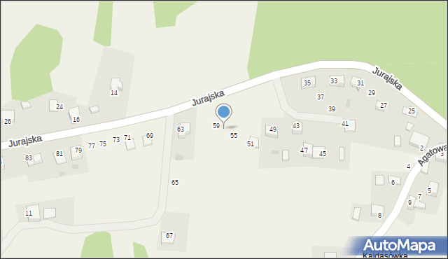 Rudno, Jurajska, 57, mapa Rudno