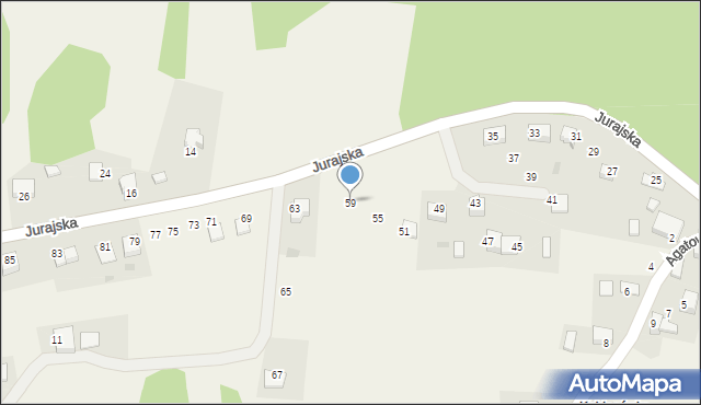 Rudno, Jurajska, 59, mapa Rudno