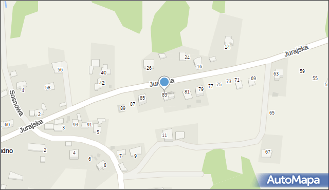 Rudno, Jurajska, 83, mapa Rudno