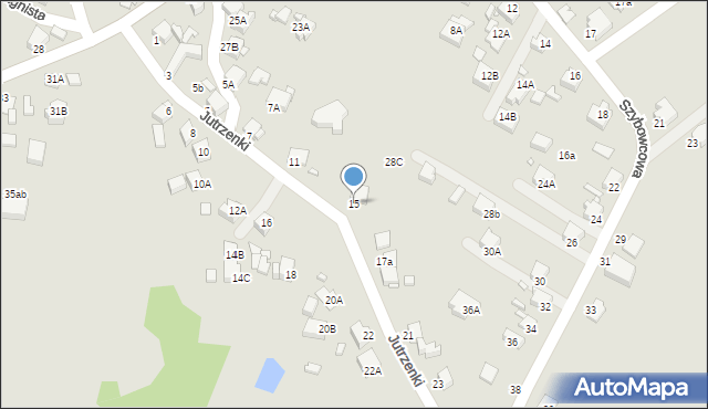 Rybnik, Jutrzenki, 15, mapa Rybnika