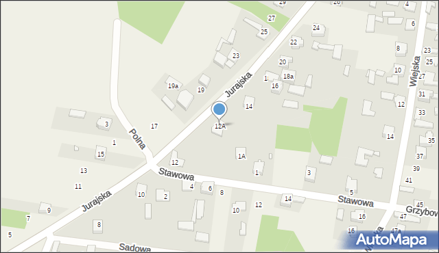 Rzędkowice, Jurajska, 12A, mapa Rzędkowice