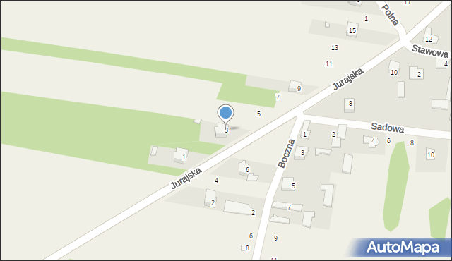 Rzędkowice, Jurajska, 3, mapa Rzędkowice