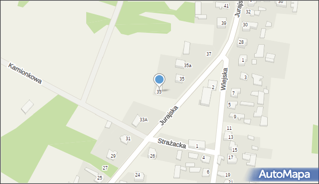 Rzędkowice, Jurajska, 33, mapa Rzędkowice