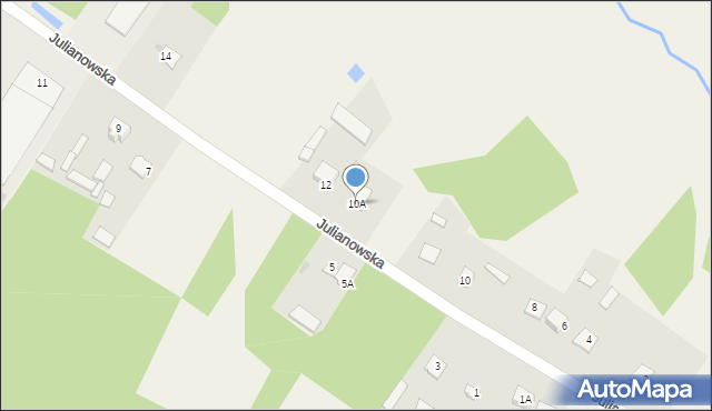 Skórnice, Julianowska, 10A, mapa Skórnice