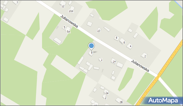 Skórnice, Julianowska, 3, mapa Skórnice