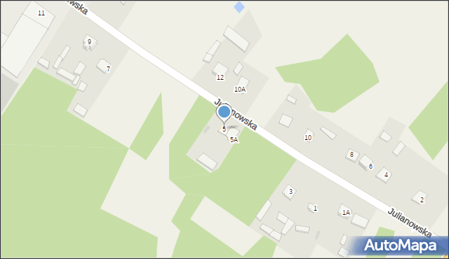 Skórnice, Julianowska, 5, mapa Skórnice
