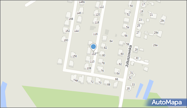 Sosnowiec, Juliuszowska, 112, mapa Sosnowca