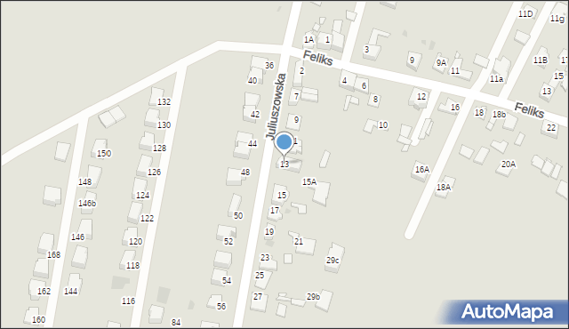 Sosnowiec, Juliuszowska, 13, mapa Sosnowca