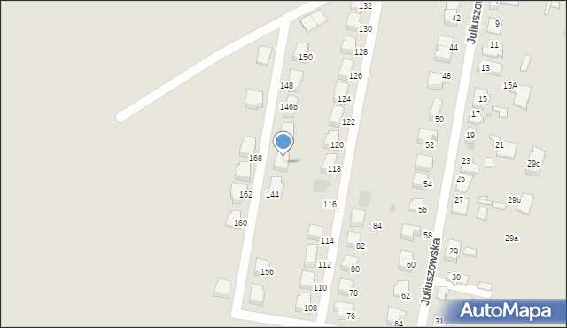 Sosnowiec, Juliuszowska, 146, mapa Sosnowca