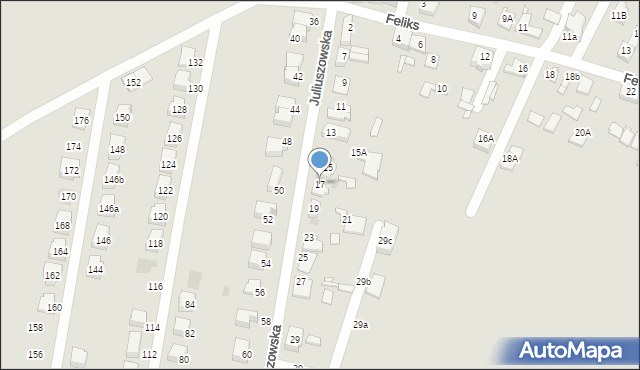 Sosnowiec, Juliuszowska, 17, mapa Sosnowca