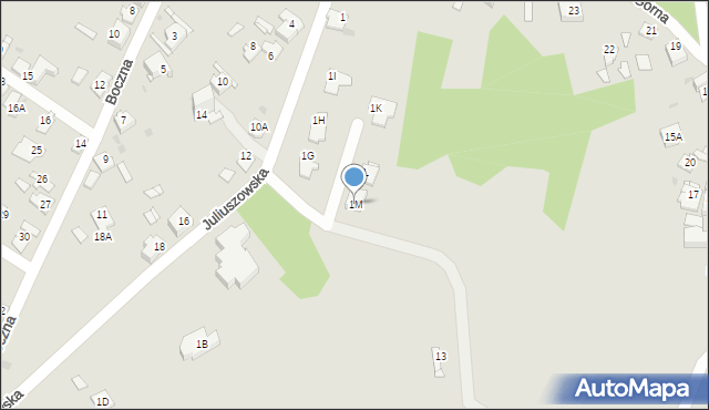 Sosnowiec, Juliuszowska, 1M, mapa Sosnowca