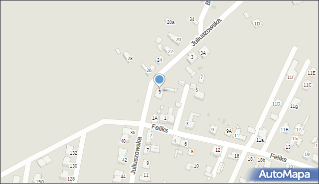 Sosnowiec, Juliuszowska, 5, mapa Sosnowca