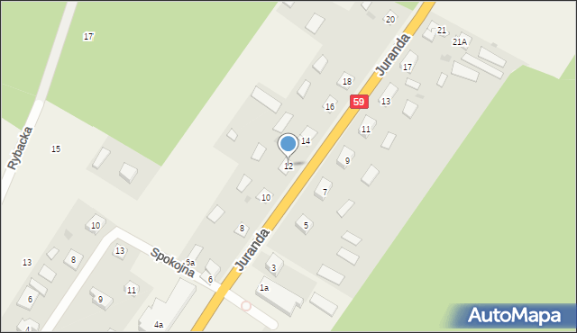 Spychowo, Juranda, 12, mapa Spychowo