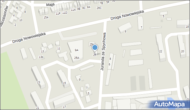 Starogard Gdański, Juranda ze Spychowa, 25, mapa Starogard Gdański