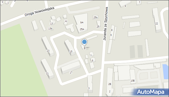 Starogard Gdański, Juranda ze Spychowa, 9, mapa Starogard Gdański