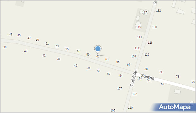 Suszno, Jutrzenki, 61, mapa Suszno