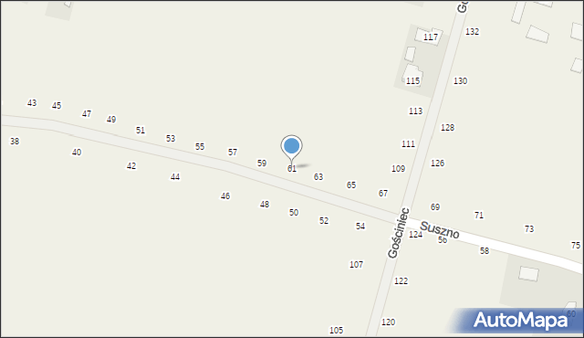 Suszno, Jutrzenki, 61, mapa Suszno