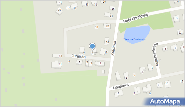Szczecin, Jurajska, 4, mapa Szczecina