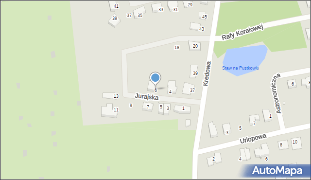 Szczecin, Jurajska, 6, mapa Szczecina