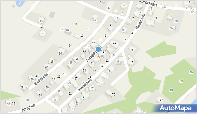 Szczyglice, Jurajska, 19, mapa Szczyglice