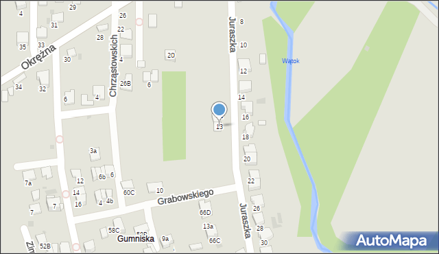 Tarnów, Juraszka Karola, dr., 13, mapa Tarnów