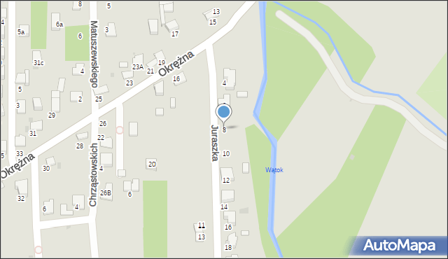 Tarnów, Juraszka Karola, dr., 8, mapa Tarnów