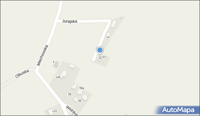 Trojanowice, Jurajska, 12, mapa Trojanowice