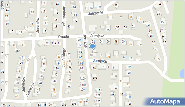 Tychy, Jurajska, 1, mapa Tychów