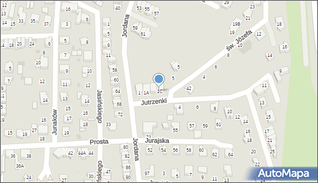 Tychy, Jutrzenki, 1C, mapa Tychów