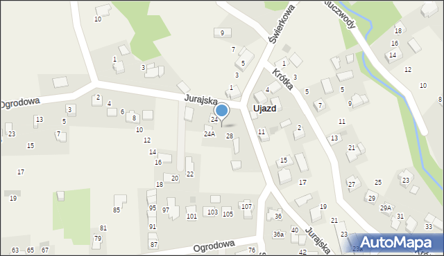 Ujazd, Jurajska, 26, mapa Ujazd