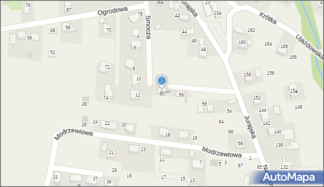 Ujazd, Jurajska, 60, mapa Ujazd