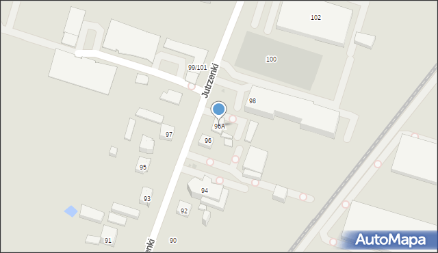 Warszawa, Jutrzenki, 96A, mapa Warszawy