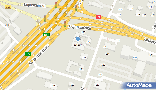 Warszawa, Jutrzenki, 125/127, mapa Warszawy