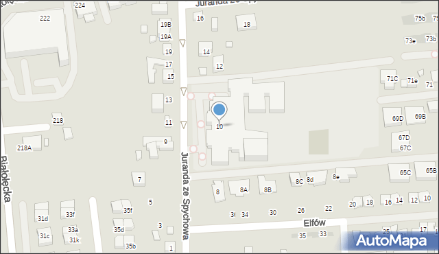 Warszawa, Juranda ze Spychowa, 10, mapa Warszawy