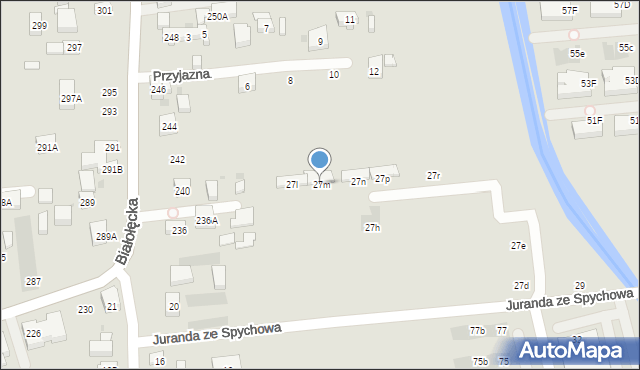 Warszawa, Juranda ze Spychowa, 27m, mapa Warszawy