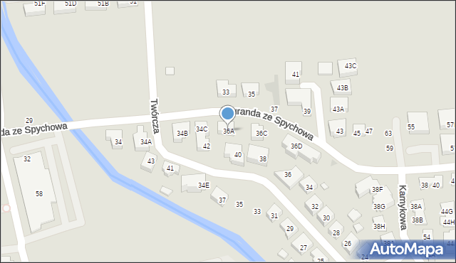 Warszawa, Juranda ze Spychowa, 36A, mapa Warszawy