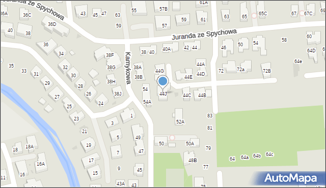 Warszawa, Juranda ze Spychowa, 44J, mapa Warszawy