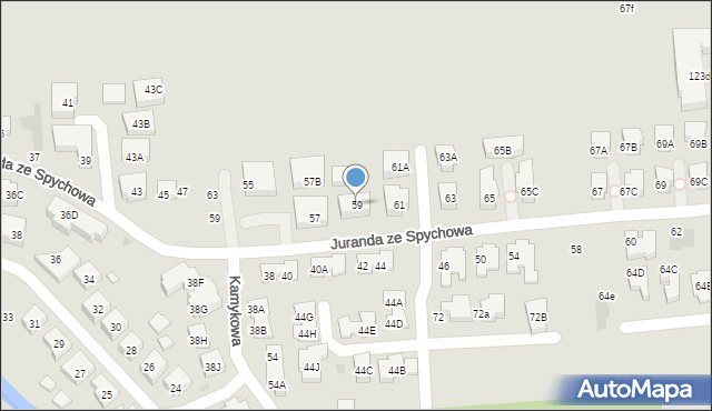 Warszawa, Juranda ze Spychowa, 59, mapa Warszawy
