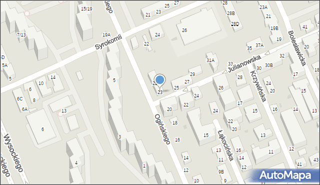 Warszawa, Julianowska, 23, mapa Warszawy