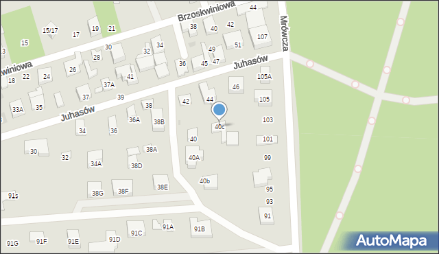 Warszawa, Juhasów, 40c, mapa Warszawy