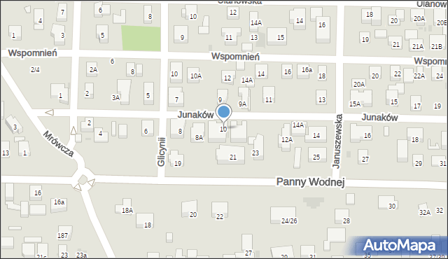 Warszawa, Junaków, 10, mapa Warszawy
