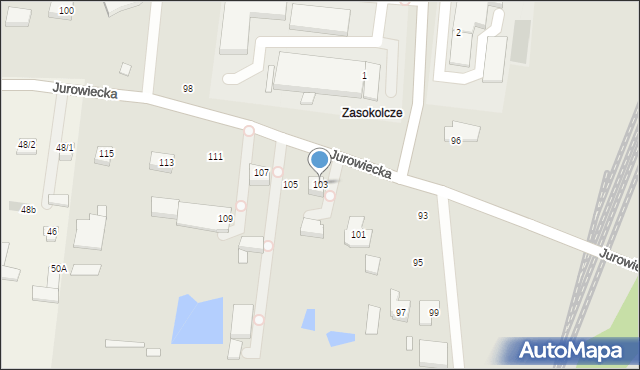 Wasilków, Jurowiecka, 103, mapa Wasilków